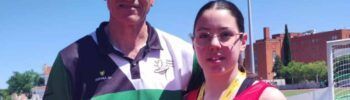 Daniela de la O Piñero se corona campeona de Extremadura sub14 en lanzamiento de martillo