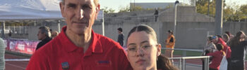 Daniela de la O Piñero compite en el Campeonato de España sub16 de lanzamiento de martillo en Castellón.