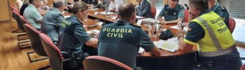 Reunión de coordinación del dispositivo de seguridad para el eclipse solar en la Delegación del Gobierno en Extremadura (foto: Guardia Civil).